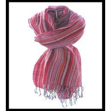 Etole rayée en coton et viscose - Etole indienne Etole rayée en coton et viscose - Etole indienne