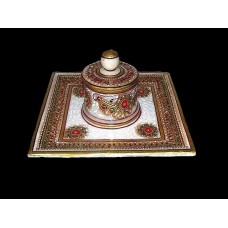 Indian Crafts - Box + Marble Plate Indian Crafts - Box + Marble Plate