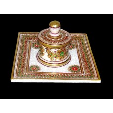 Indian Crafts - Box + Marble Plate Indian Crafts - Box + Marble Plate
