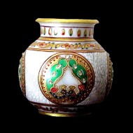 Vase indien en marbre - Vase Boule - Décoration indienne