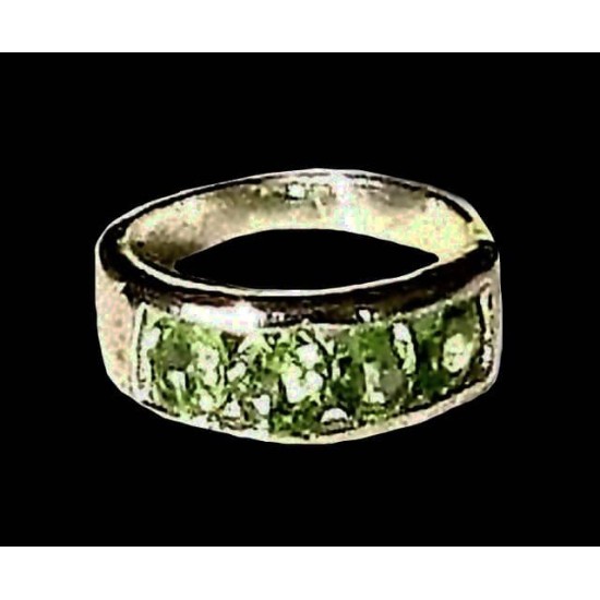 Indian silver jewellery - Indian Peridot Ring,Indian rings