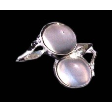 Bague indienne argent et Pierre de Lune - Bijoux indiens Bague indienne argent et Pierre de Lune - Bijoux indiens