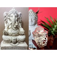 Bague indienne argent et Pierre de Lune - Bijoux indiens