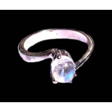 Bague indienne argent et Pierre de Lune - Bijoux indiens Bague indienne argent et Pierre de Lune - Bijoux indiens