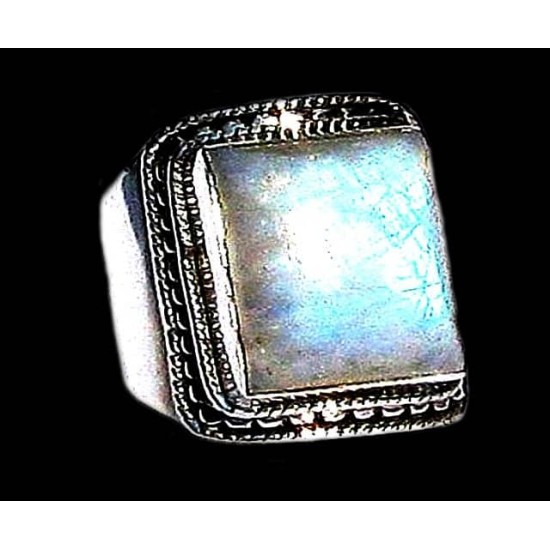 Indian silver jewellery - Indian Labradorite Ring,Silver mens rings