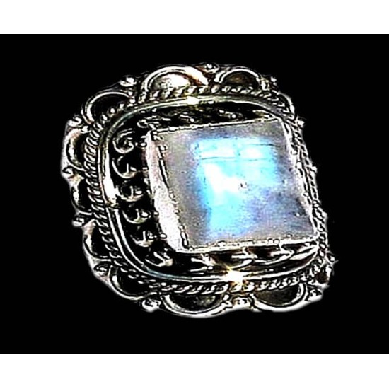 Indian silver jewellery - Indian Labradorite Ring,Silver mens rings