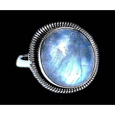 Bague indienne argent et Pierre de Lune - Bijoux indiens Bague indienne argent et Pierre de Lune - Bijoux indiens