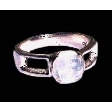 Bague indienne argent et Pierre de Lune - Bijoux indiens Bague indienne argent et Pierre de Lune - Bijoux indiens