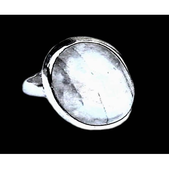 Bague indienne argent et Pierre de Lune - Bijoux indiens,Bagues indiennes