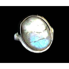 Bague indienne argent et Pierre de Lune - Bijoux indiens Bague indienne argent et Pierre de Lune - Bijoux indiens