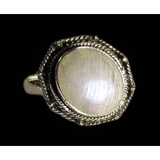 Bague indienne argent et Pierre de Lune - Bijoux indiens Bague indienne argent et Pierre de Lune - Bijoux indiens