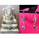 Indian silver and Peridot earrings - Jewelry India