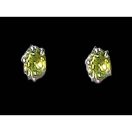 India silver jewellery - Indian Peridot Earrings