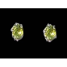 Boucles d'Oreilles indiennes argent et Péridot - Bijoux Inde Boucles d'Oreilles indiennes argent et Péridot - Bijoux Inde