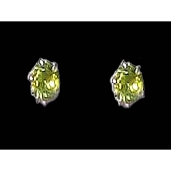 Indian silver jewellery - Indian Peridot Earrings,Indian Earrings