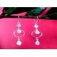 Boucles d Oreilles indiennes Pierre de Lune - Bijoux Inde,Boucles d Oreilles indiennes