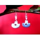 Boucles d Oreilles indiennes Pierre de Lune - Bijoux Inde,Boucles d Oreilles indiennes