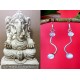 Boucles d Oreilles indiennes Pierre de Lune - Bijoux Inde,Boucles d Oreilles indiennes