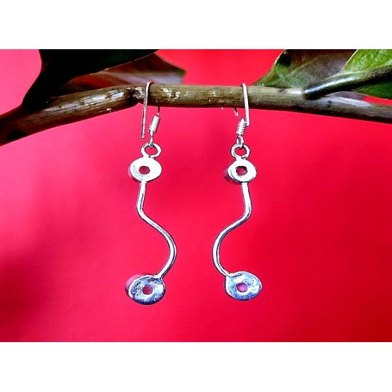 Boucles d Oreilles indiennes Pierre de Lune - Bijoux Inde,Boucles d Oreilles indiennes