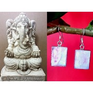 Boucles d'Oreilles indiennes Pierre de Lune - Bijoux Inde