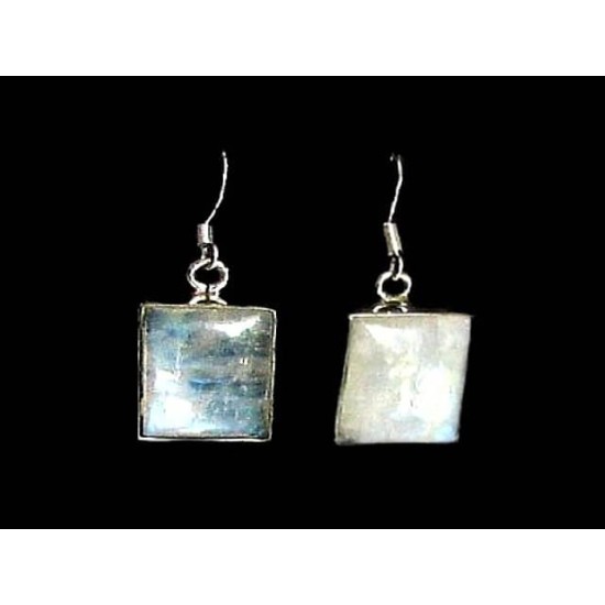Boucles d Oreilles indiennes Pierre de Lune - Bijoux Inde (BO-PL-398P) Boucles d Oreilles indiennes Pierre de Lune - Bijoux Inde,Boucles d Oreilles indiennes
