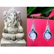 Bijoux inde - Boucles d'oreilles argent et pierre de lune