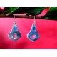 Bijoux inde - Boucles d'oreilles argent et pierre de lune