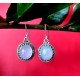 Indian silver labradorite earrings - India Jewelry