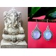 Indian silver labradorite earrings - India Jewelry