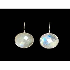 Boucles d'Oreilles indiennes Pierre de Lune - Bijoux Inde Boucles d'Oreilles indiennes Pierre de Lune - Bijoux Inde