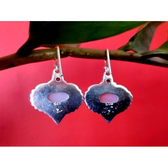 Boucles d Oreilles indiennes Pierre de Lune - Bijoux Inde,Boucles d Oreilles indiennes