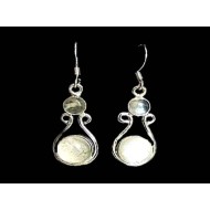 Indian silver jewellery - Indian Labradorite Earrings