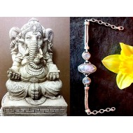 Bracelet indien argent et Pierre de Lune - Bijoux indiens