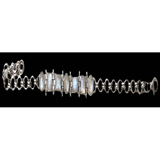 Indian silver jewellery - Indian Labradorite Bracelet,Indian Bracelets