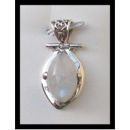 Silver Indian Pendant and Labradorite - Indian Jewelry