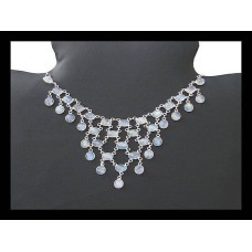 Collier indien argent et Pierre de Lune - Bijoux indiens Collier indien argent et Pierre de Lune - Bijoux indiens