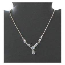 Collier indien argent et Pierre de Lune - Bijoux indiens Collier indien argent et Pierre de Lune - Bijoux indiens