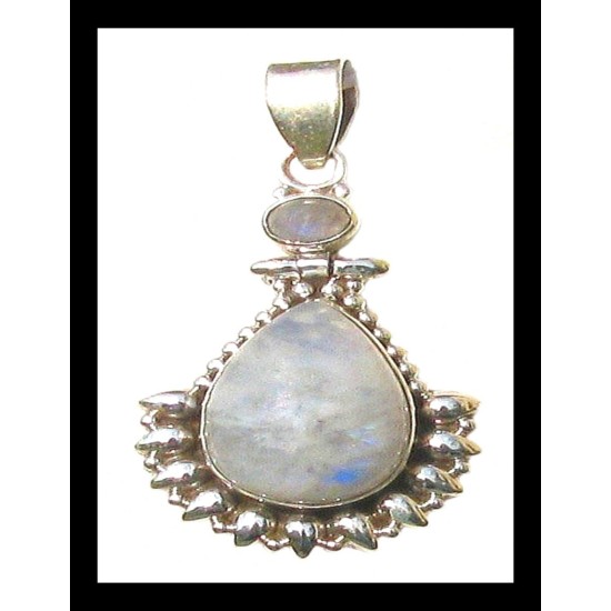 Indian silver jewellery - Indian Labradorite Pendant,Indian Pendants