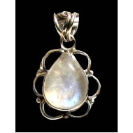 Silver Indian Pendant and Labradorite - Indian Jewelry