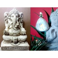 Pendentif indien argent et Pierre de Lune - Bijoux indiens