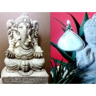 Pendentif indien argent et Pierre de Lune - Bijoux indiens