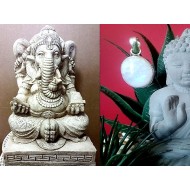 Pendentif indien argent et Pierre de Lune - Bijoux indiens