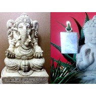 Pendentif indien argent et Pierre de Lune - Bijoux indiens