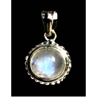 Pendentif indien argent et Pierre de Lune - Bijoux indiens