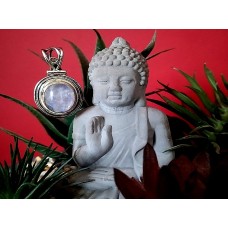 Pendentif indien argent et Pierre de Lune - Bijoux indiens Pendentif indien argent et Pierre de Lune - Bijoux indiens