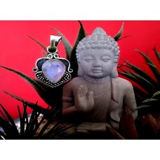 Pendentif indien argent et Pierre de Lune - Bijoux indiens Pendentif indien argent et Pierre de Lune - Bijoux indiens