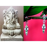 India silver jewellery - Indian Peridot Earrings