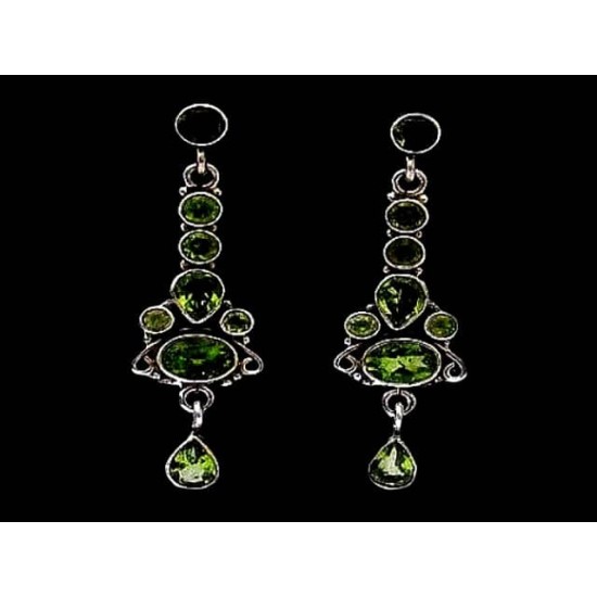 Boucles d Oreilles indiennes argent et Péridot - Bijoux Inde (BO-PE-333) Boucles d Oreilles indiennes argent et Péridot - Bijoux Inde,Boucles d Oreilles indiennes