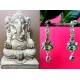 Indian silver jewellery - Indian Peridot Earrings,Indian Earrings