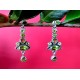 Indian silver jewellery - Indian Peridot Earrings,Indian Earrings